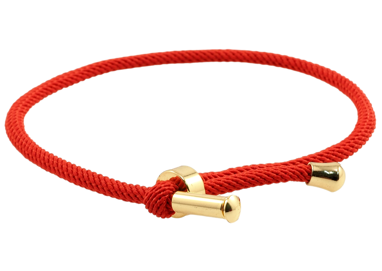

Браслет Xuping Позолота 18K "Красный плетенный шнур" длина 12-20см х 3мм