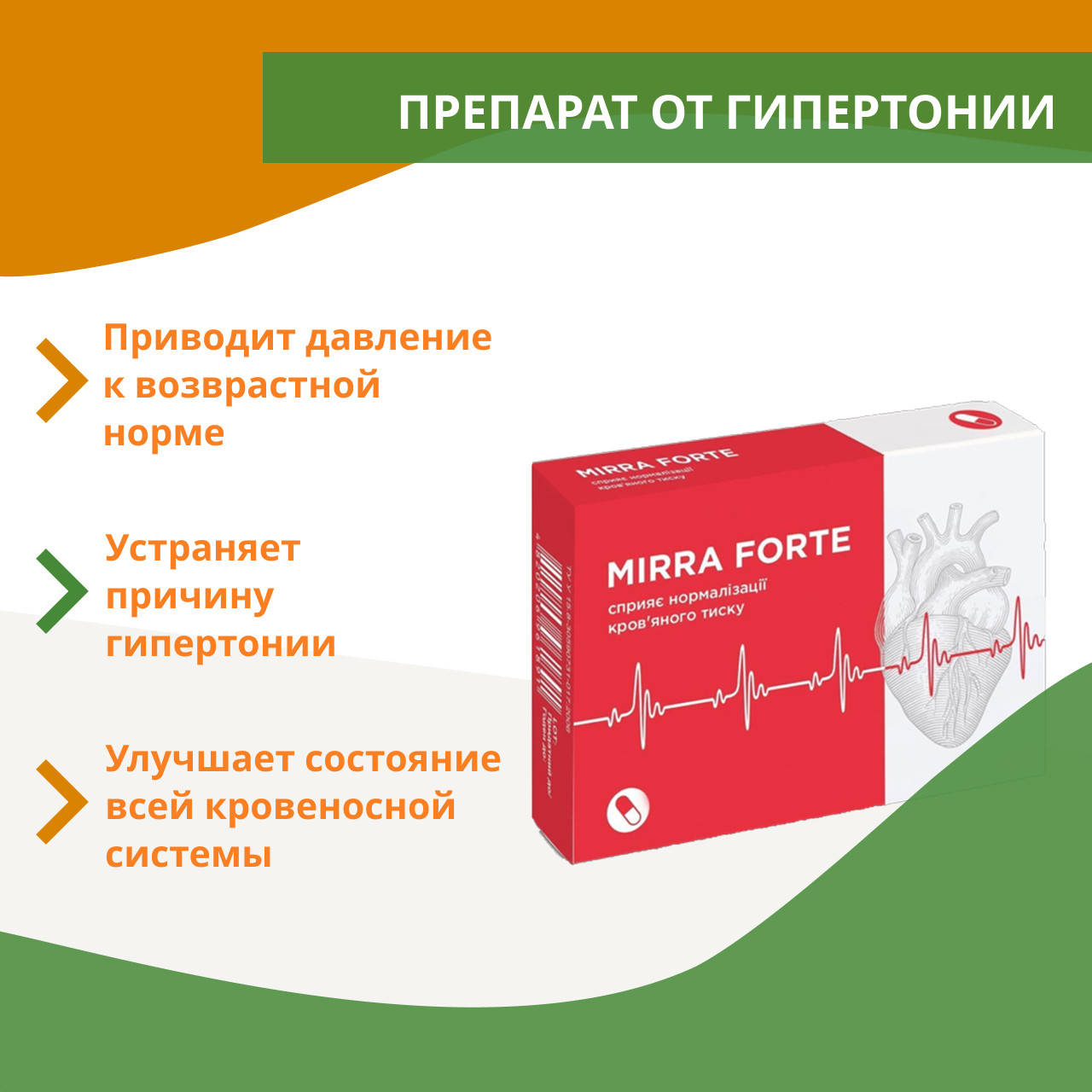 

Mirra Forte для чистки сосудов и от гипертонии. Акция на Мирра Форте от давления