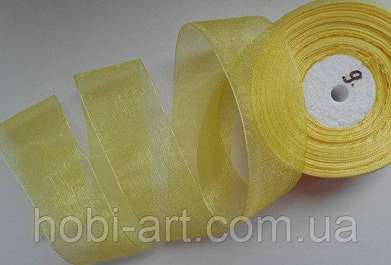 

Стрічка органза 40 мм № 09 жовта