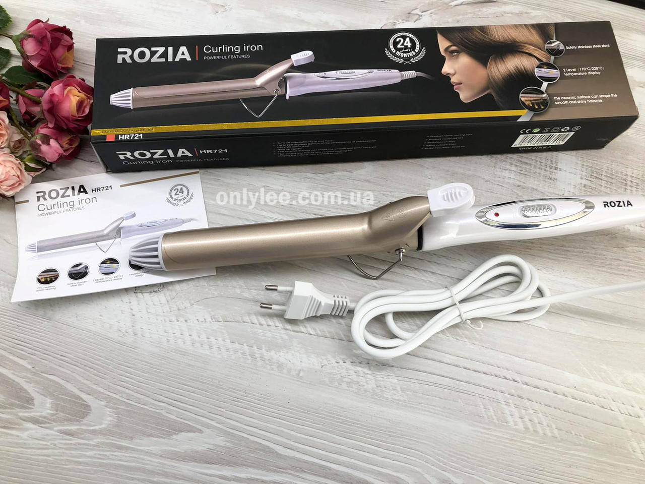 

Плойка для крупных локонов Rozia HR721 толстая волна для завивки волос