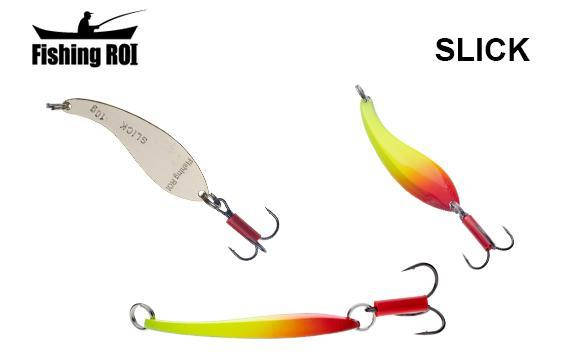 

Блесна Fishing ROI Slik 10 gr цвет 068 ( желтый + красный)