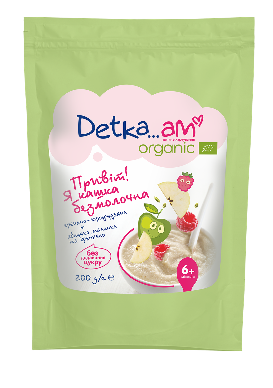

Каша Гречнево-кукурузная с яблоком, малиной и фенхелем DetkaAM, 200г