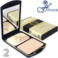 

Крем-пудра компактна 2 в 1 для обличчя Ffleur Two Way Cake TK-12 Тон 02 Слонова кістка
