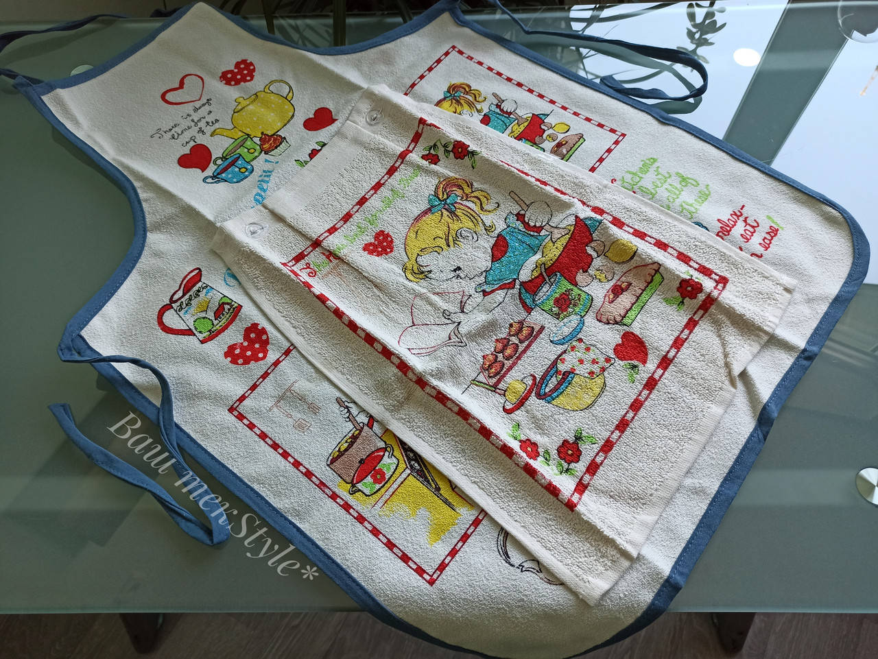 

Фартук прорезиненный с полотенцем на пуговках "Gursan", Cooking