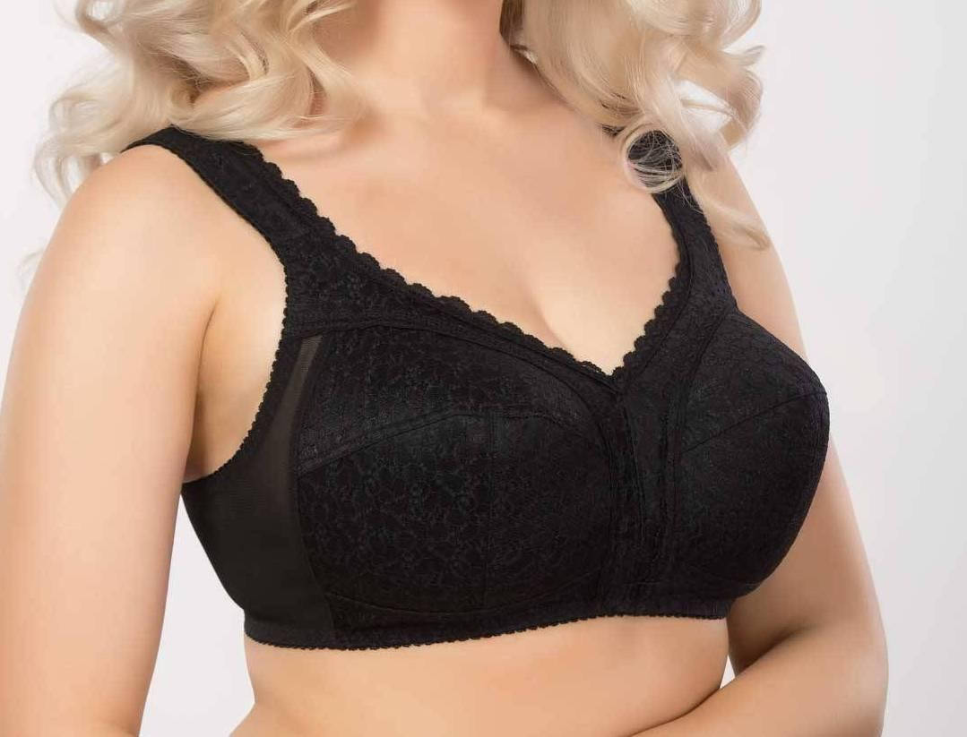 

Бюстгальтер без косточек с широкой бретелью 95F, Черный