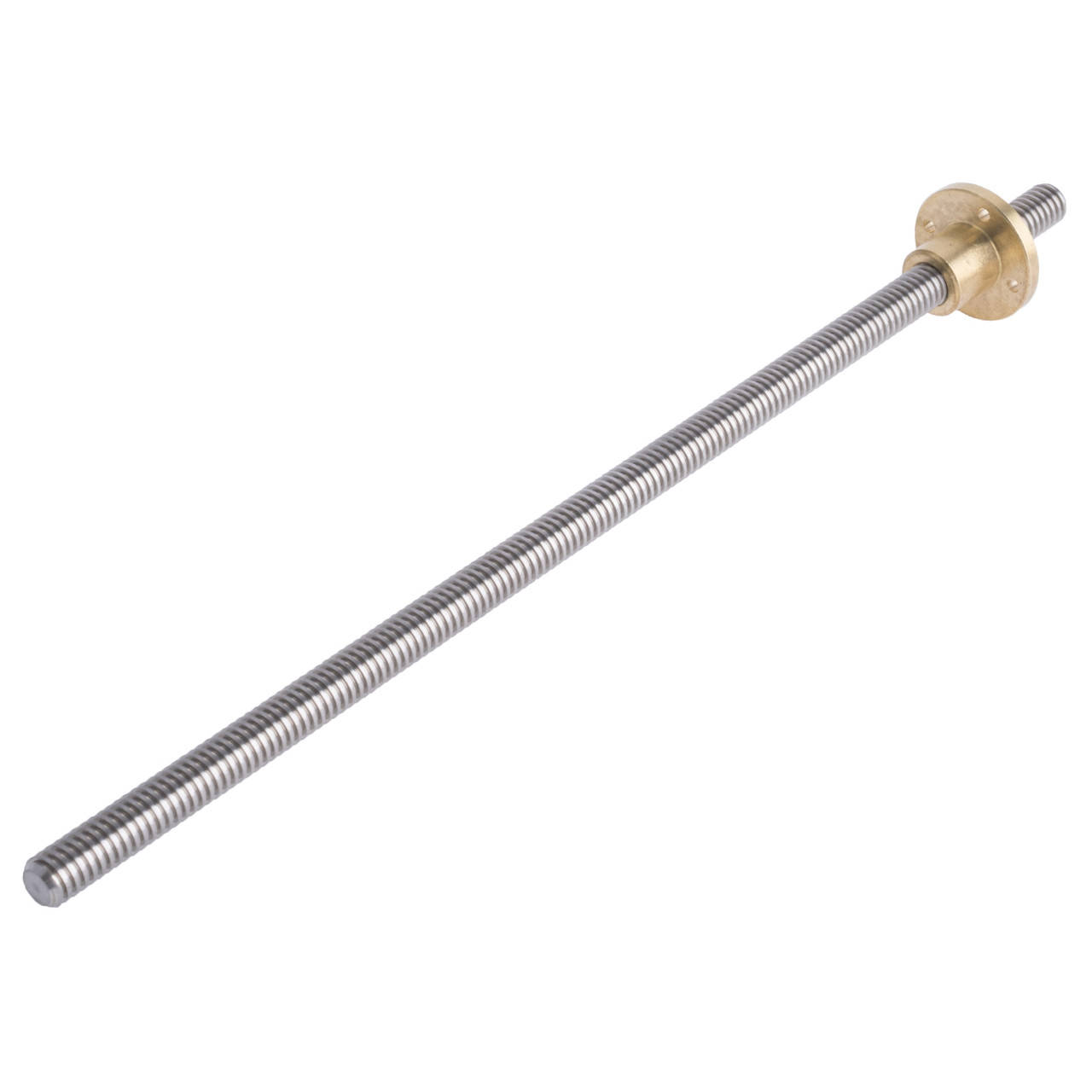 

Ходовой винт 300mm x 10mm шаг 2мм с гайкой, для станков и 3D принтеров