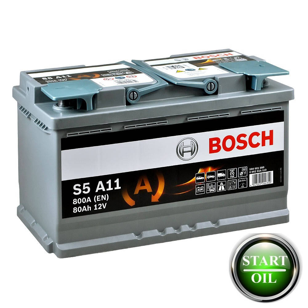 

Аккумулятор BOSCH AGM 80Ah 800A (S5 A11) R+ 0092S5A110