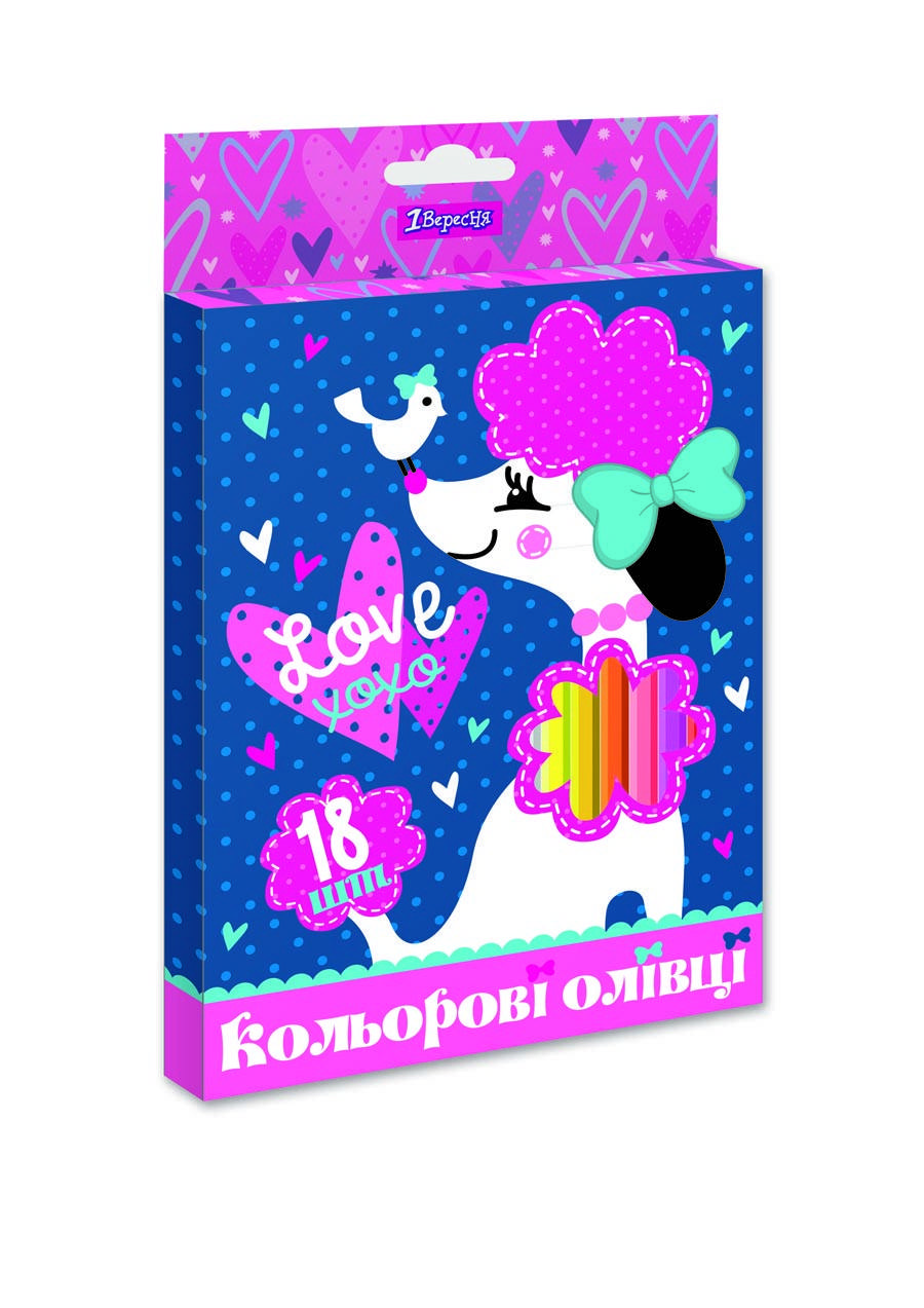 

Карандаши 1 Вересня 18 цвета "Love XOXO" пласт. корп. код: 290621