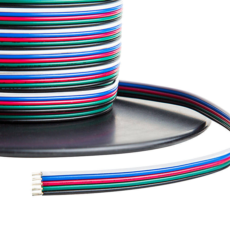 

Провод (кабель плоский) 5-ти жильный 5x0,32мм2 awg 22 для RGB светодиодной ленты