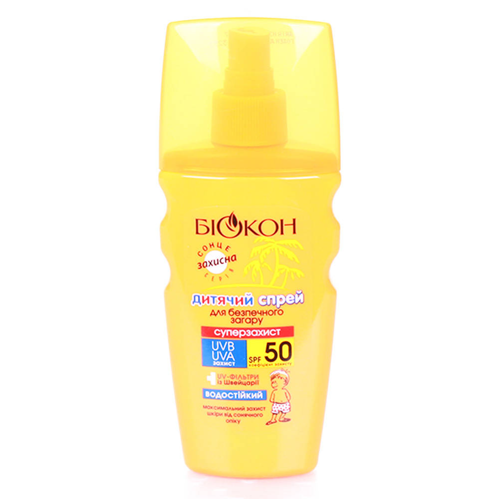 

Спрей БІОКОН дитячий для безпечної засмаги Суперзахист SPF-50 160мл