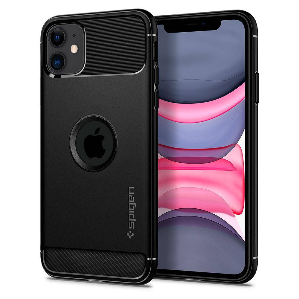

Чехол Spigen для iPhone 11 Rugged Armor, Black (076CS27183), Черный