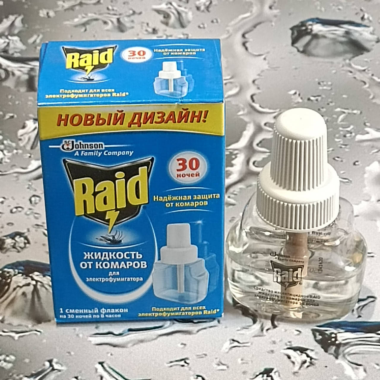

Рідина Raid від комарів для електрофумігатора 30 ночей 21,9 мл.