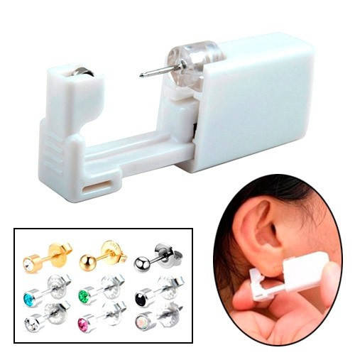 

Одноразовая система для прокола уха, пистолет для пирсинга и сережка