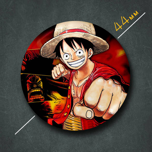 

"Манки Д. Луффи (Ван Пис / One Piece)" значок круглый на булавке Ø44 мм