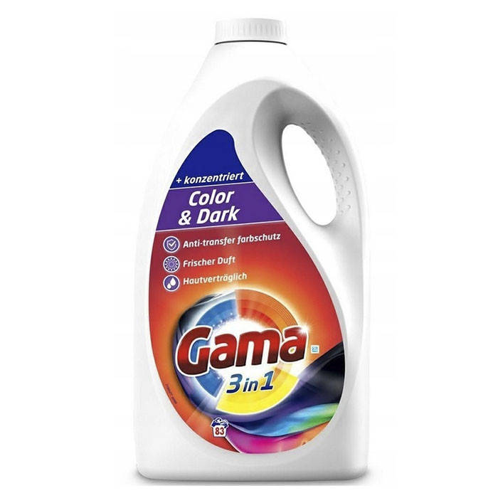 

Гель для стирки GAMA для цветной и темной 3в1 4,15 л 83 стирок