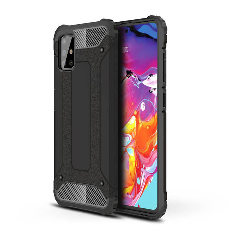 

Противоударный чехол для Samsung Galaxy A51 ударопрочный бампер Defender series, Черный