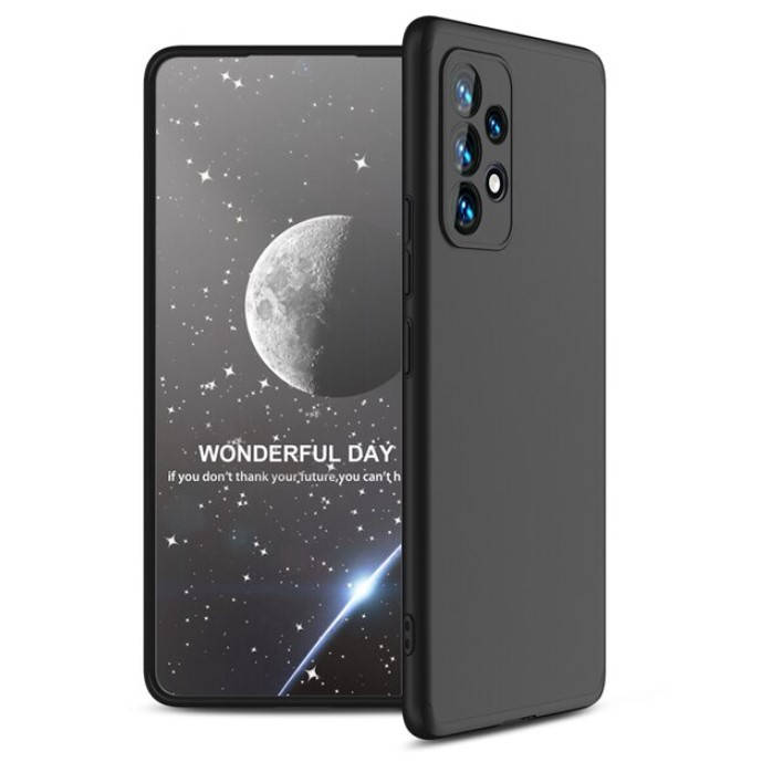 

Чехол GKK для Samsung Galaxy A52 4G / A52 5G защита 360 градусов (Разные цвета) Черный