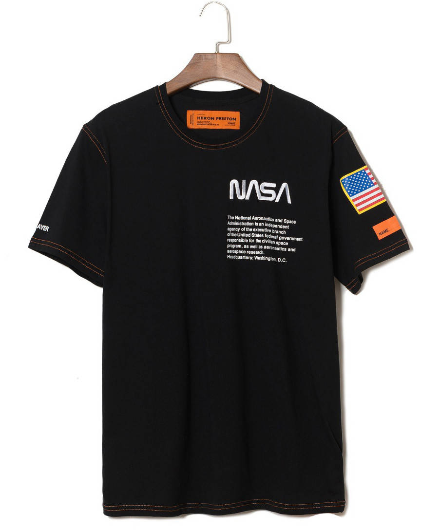 

Футболка NASA x Heron Preston чёрная (наса херон престон мужская женская)