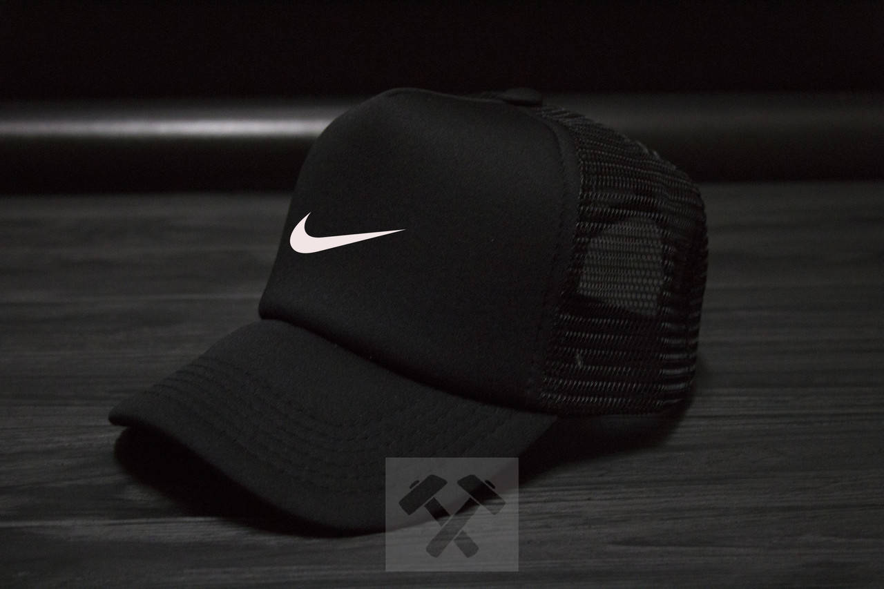 

Кепка тракер Найк (Nike), летняя с сеткой черная, Черный
