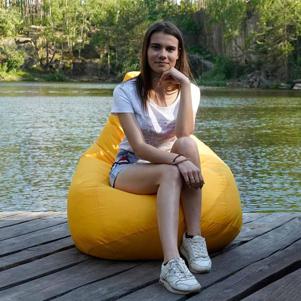 

Кресло Мешок Груша Оксфорд XL Стандарт, бескаркасное кресло пуфик Желтый