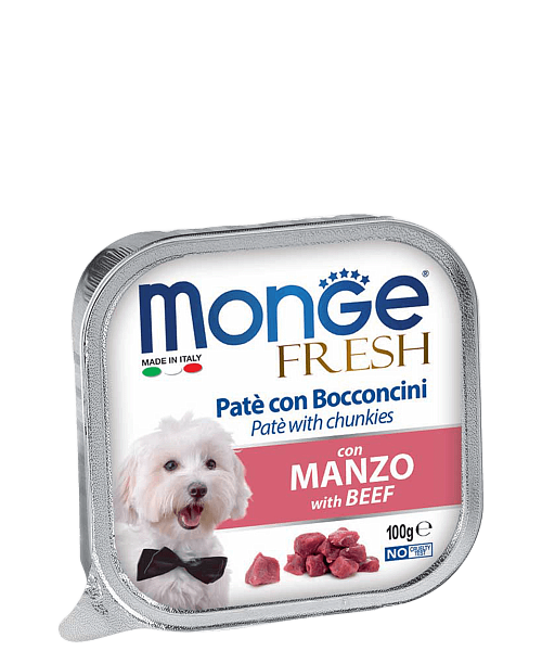 

Влажный корм для собак Monge Fresh Beef 100 г