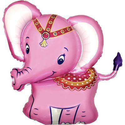 

Фольгированный шар большая фигура Слоник розовый 82х87см Flexmetal