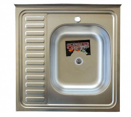 

Накладная кухонная мойка Platinum 60*60 (cм) в покрытии satin (матовая), с толщиной 0,4 (мм) Правая