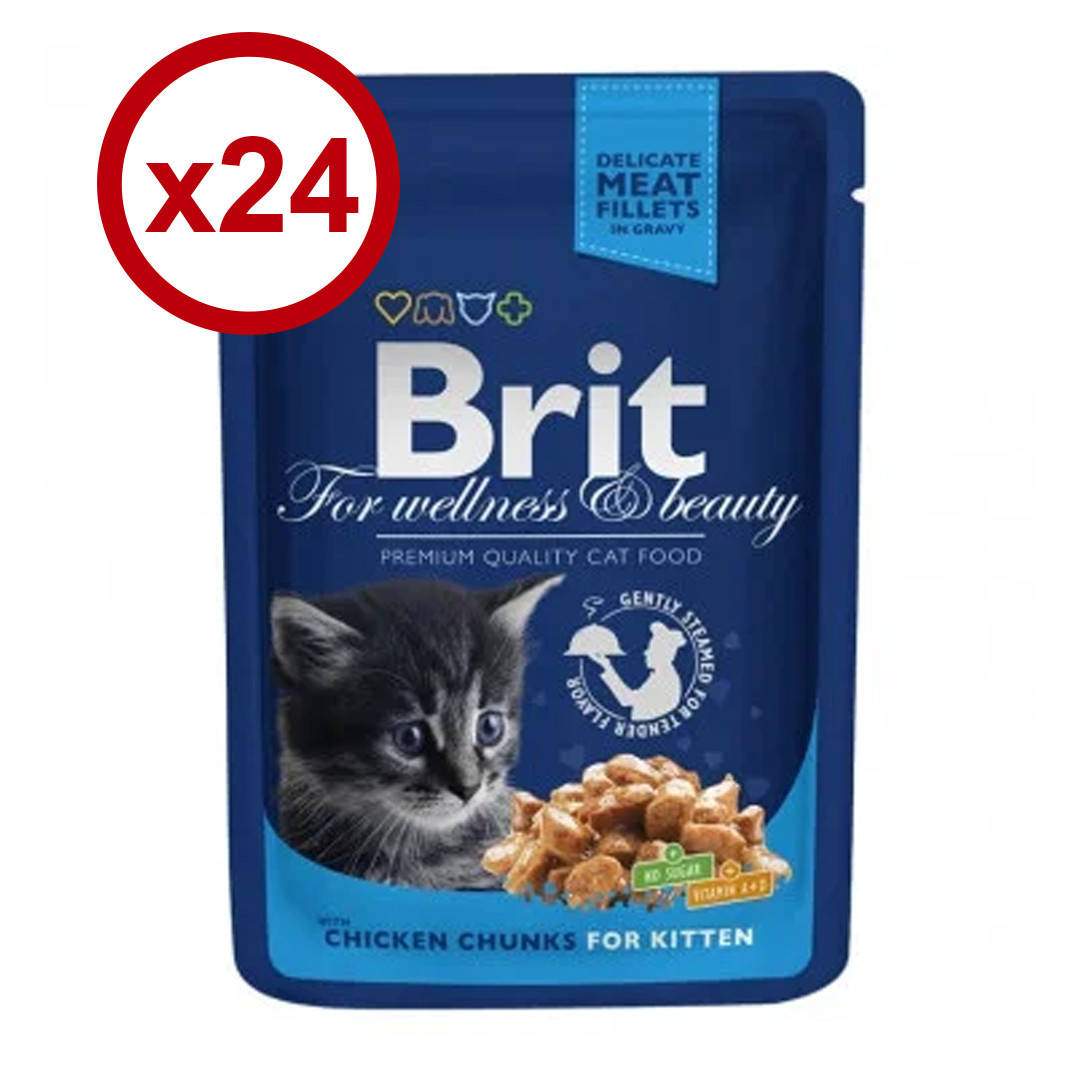 

Brit Premium Cat pouch 100g *24шт - паучи для котят (85% мяса)