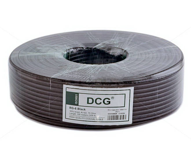 

Кабель коаксиальный DCG RG-6 Black 75 Ом