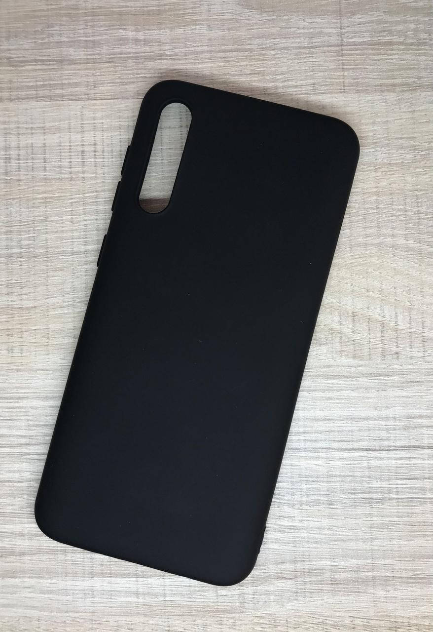 

Чехол с микрофиброй Samsung A30S 2019 (A307F) оригинальный Silicone Case противоударный черный