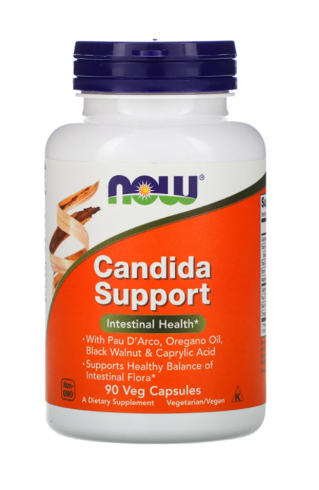 

Противокандидное средство, Candida Support, Now Foods, 90 капсул