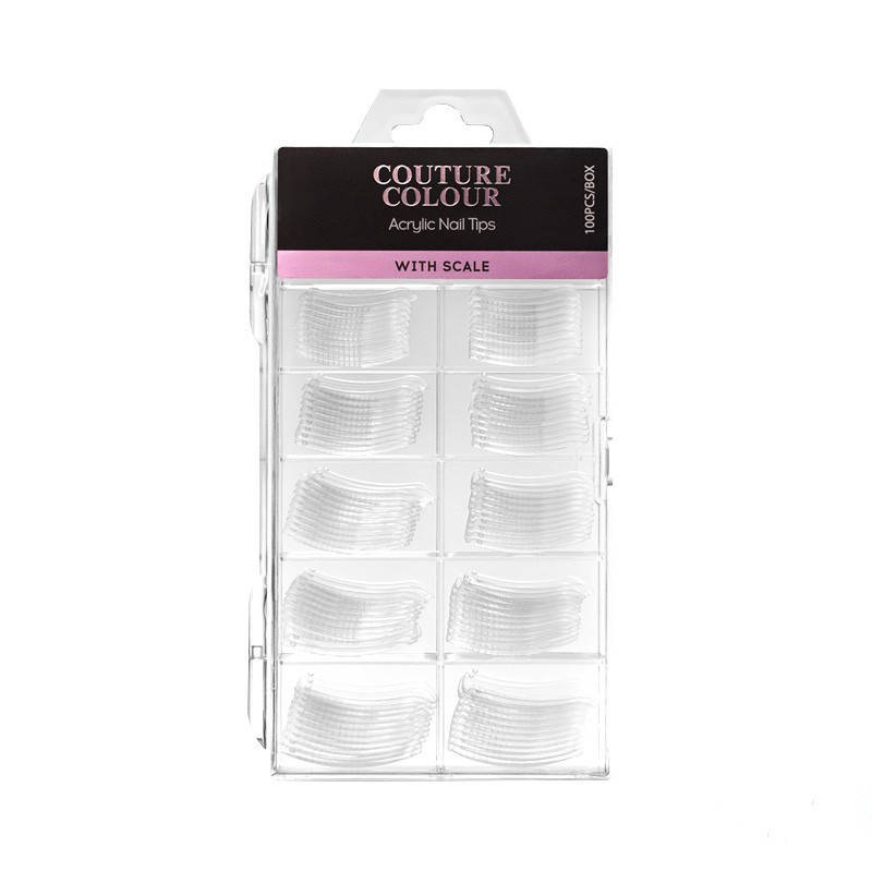 

Верхні форми для нарощування нігтів Couture Colour Nail Tips з розміткою, 100шт.