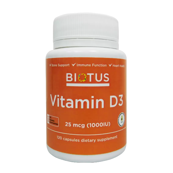 

Витамин Д3, Vitamin D3, Biotus, 1000 МЕ, 120 капсул (BIO-530050)