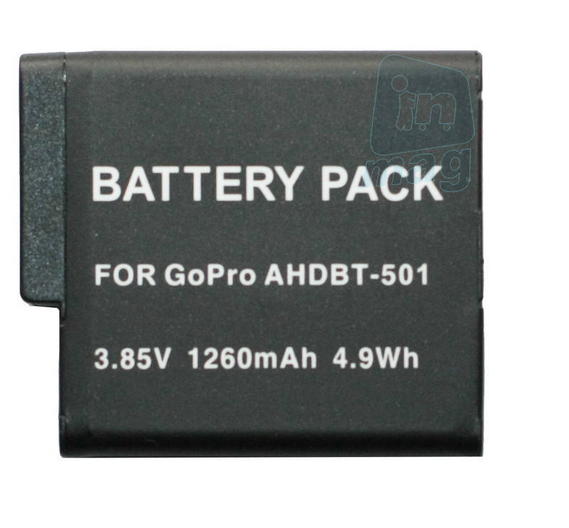 

Аккумулятор AHDBT-501 для GoPro Hero 5, 6 - 1260 mAh., Черный