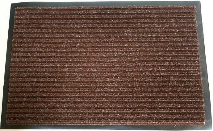 

Коврик придверный грязезащитный рубчик 40*60 коричневый