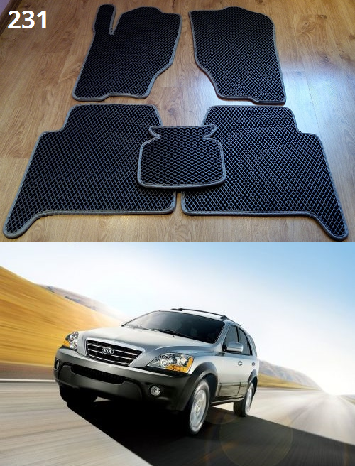 

Коврики ЕВА в салон Kia Sorento '02-09 BL, Черный