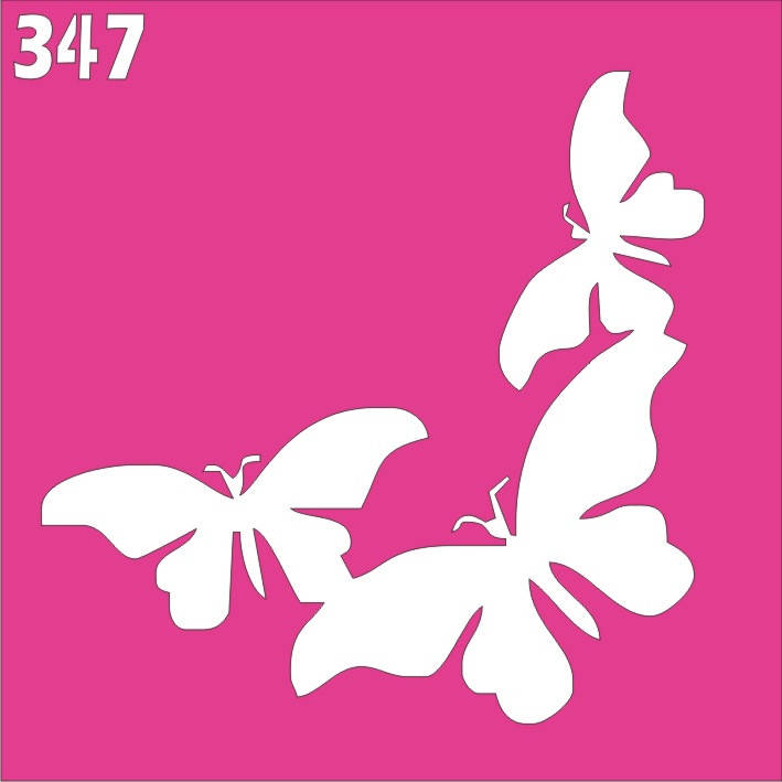 

Трафарет бабочки для био-тату хной, блеск тату Boni Kasel № 347