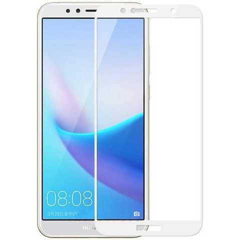 

Защитное стекло для Huawei Y6 Prime 2018 на экран 5д HQ защитное стекло на телефон хуавей у6 белое HQG, Белый
