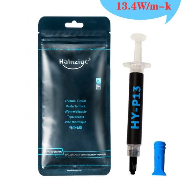 

Паста теплопроводящая Halnziye HY-P13, 2g, 13,4 W/m*K