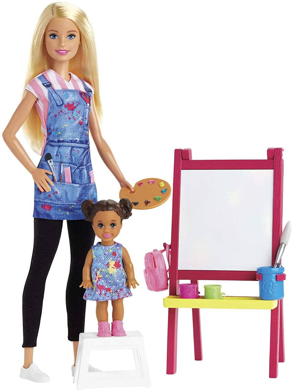 

Кукла Барби Учитель рисования Я могу быть Barbie Art Teacher Playset with Blonde Doll