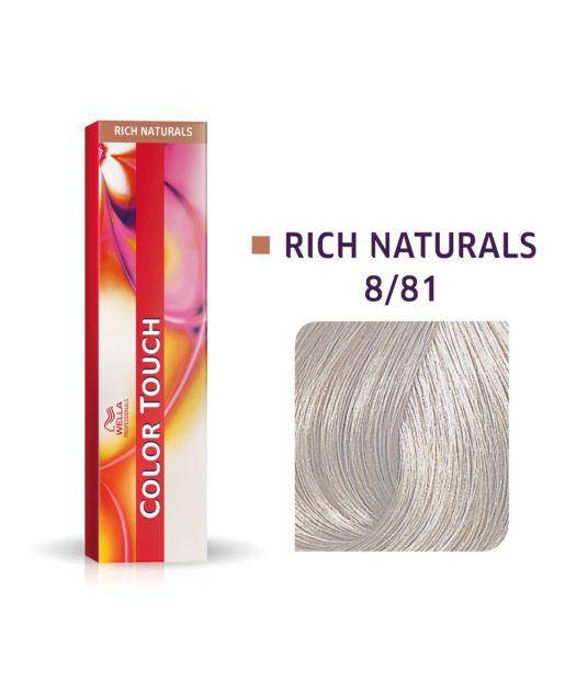 

Краска для волос безаммиачная Wella Professional Color Touch 60 мл 8/81 - Серебряный