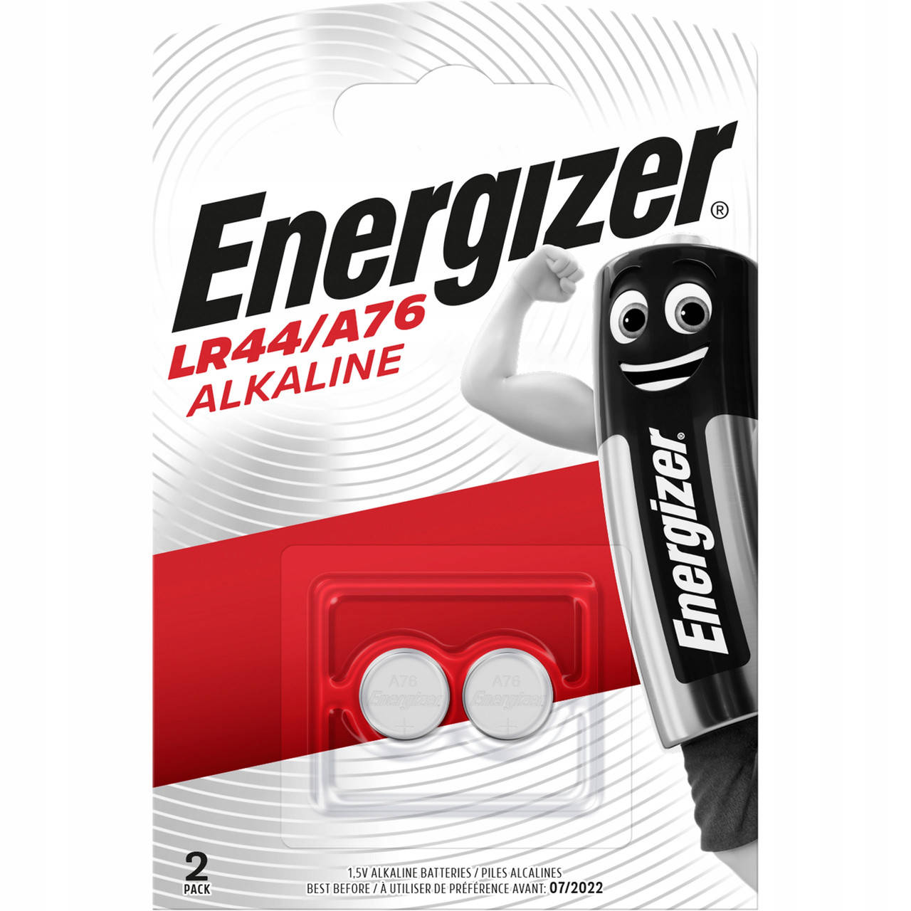 

Батарейка Energizer A76/LR44 (AG13) 1шт (блистер по 2шт)