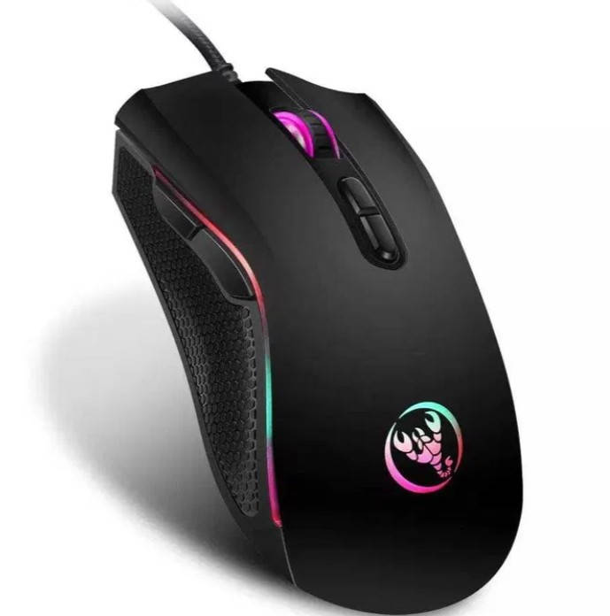 

Игровая мышь Hongsund, 7 цветов, 3200dpi,7 кнопок, Черный