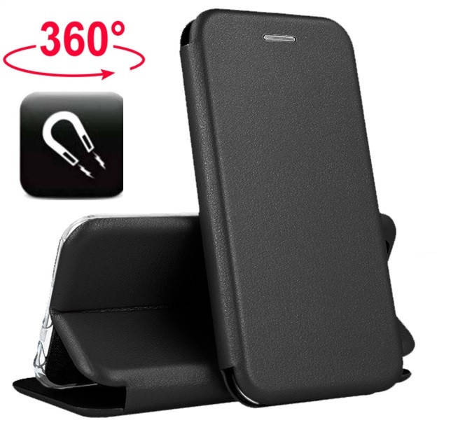

Чехол книжка с магнитом для LG X Power K220DS, Черный