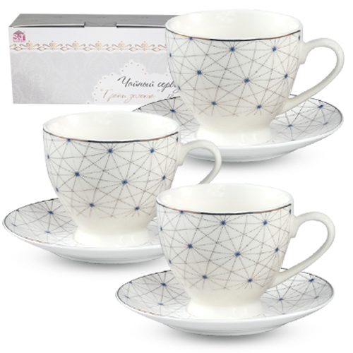 

Сервиз чайный Грани золота 12пр. 220мл