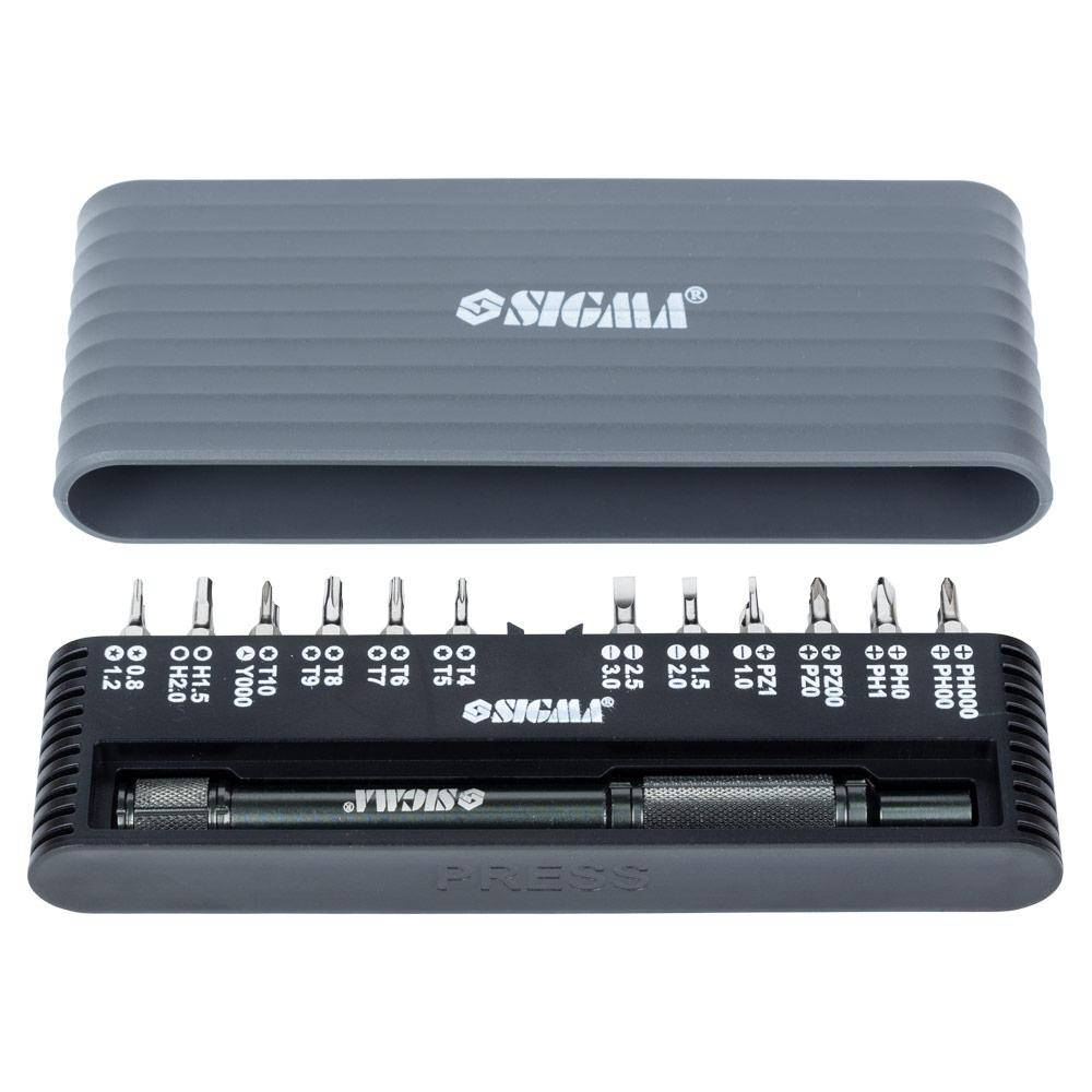 

Отвертка + биты 1/4" 24шт CrV для мобильных телефонов (пласт кейс) (пр-во SIGMA) (4003251)