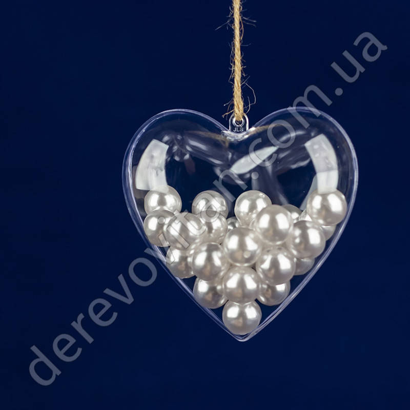 

Сердце пластиковое прозрачное, 10 см