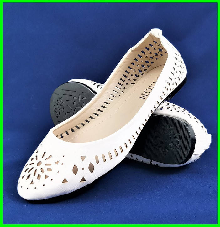 

.Женские Летние Балетки Белые Мокасины Туфли (размеры: 36,37,38,39,40,41) - 00-5