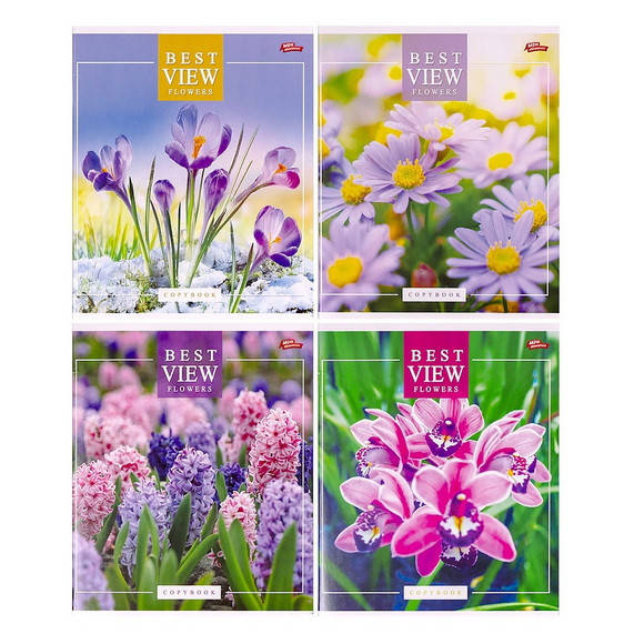 

Тетрадь общая "Лучший вид цветов" в клетку, 96 листов, 100% белизна