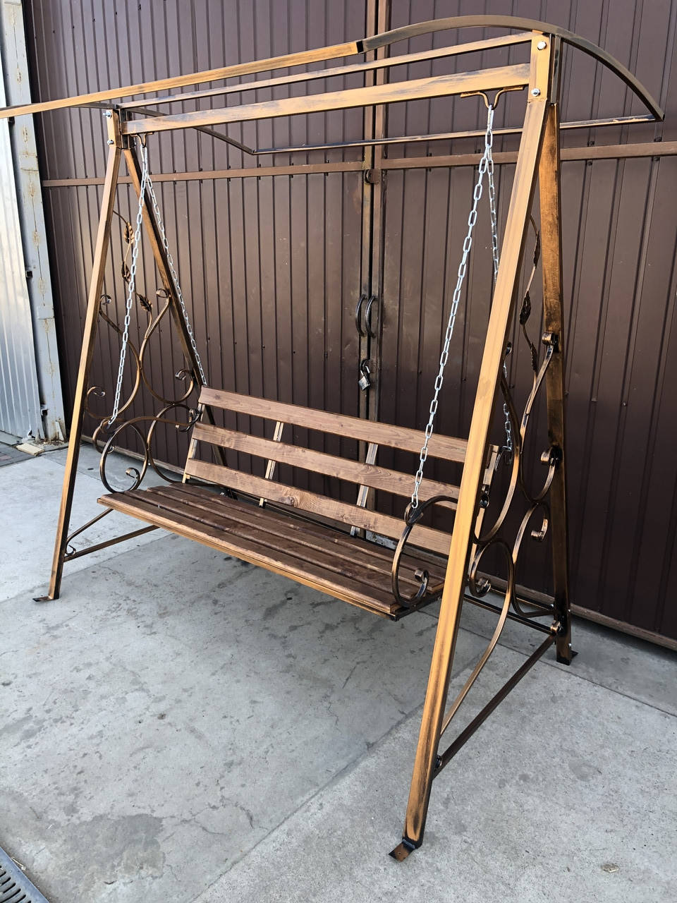 

Качель садовая с навесом большая (211*200*152 см)